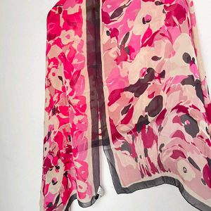 Valentino pink floral silk scraf