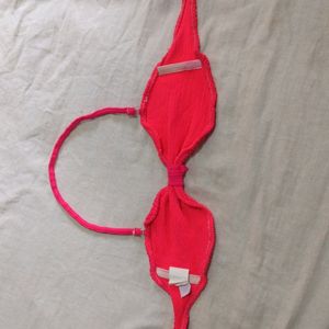 Neon Pink Backless Bra