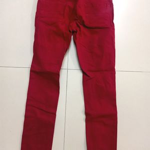 Max Girls Red/Maroon Jeans