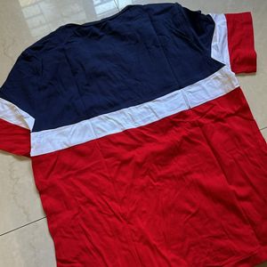 Red Blue Casual SHEIN Tshirt