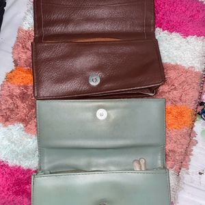 Brown Wallet & Green Walle