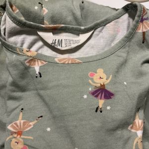 New Beautiful Doll Printed Dress By H&M(6-8yr)