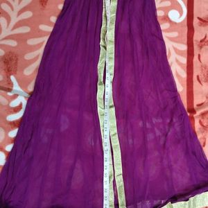 PURPLE 🟣 FRONT CUT LEHENGA + LONG KURTI