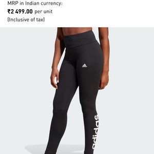 New With Tag Adidas Essentials Logo Leggings