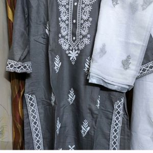 Cotton Kurta Set With Dupatta