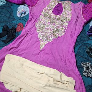 Pink Embroidery Gown With New Pant