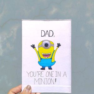 Handmade Minion Father's Day Card 🥰