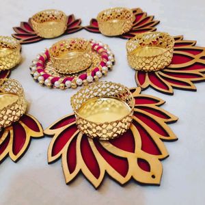 Lotus Diya Rangoli