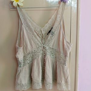 Forever 21 Lace Top(Beige)