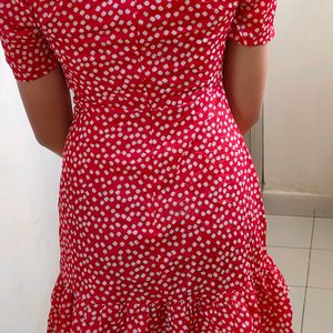 Price Drop🚨SHEIN Daisy Print Red Dress🍒🍷🎀