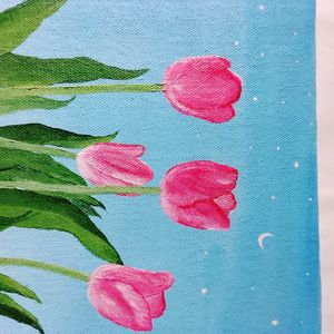 TULIP FLOWERS Acrylic Painting Canvas Board