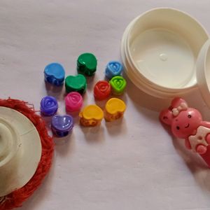 Powder Puff,Beads, Container, Butterfly Clip,Stone