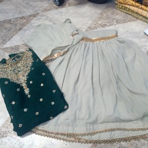 Green Kurta Garara Set