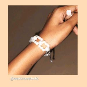 White Bead Bracelet