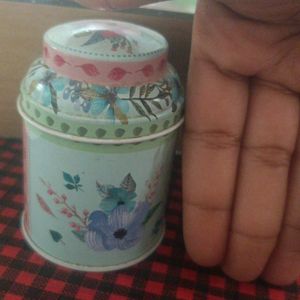 Small Tin Printed Lid Box