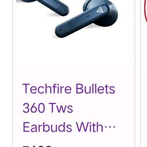 Techfire Bullet 360 Lightweight Earbuds SealPacked