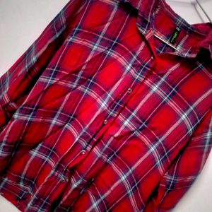 Red Trending Check Shirt For Men And Women 😍