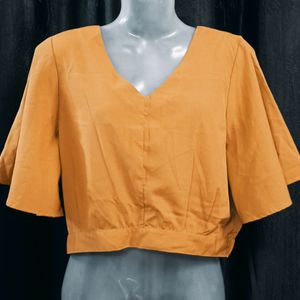 Rust Orange Crop Top