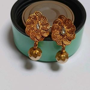 Golden Party Wear Earrings