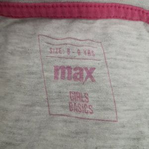 MAX Girl's Basic Grey T Shirt