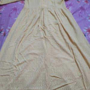 Chiffon Yellow Kurtaa