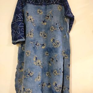 Daily Wear Kurti - Grey & Blu