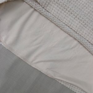 New Korean Buff Sleeves Beige Sweater