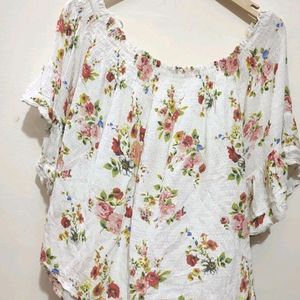 Multi Floral Print Top For Girl Or Woman 36 Bust