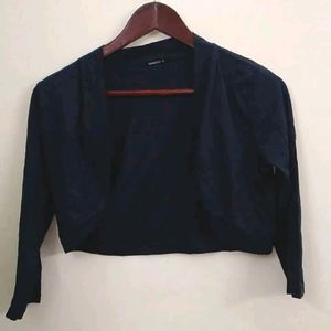 Dark Blue Shrug For Women