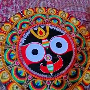 Handmade Dot Mandala Of Jagannath Bhagwanji