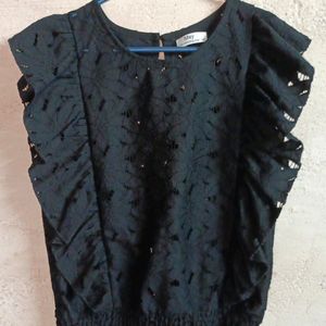 🇨🇳 MAY See-through Fashion Top Kaftan Black