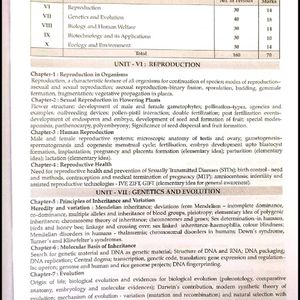 Biology Sample Paper XII