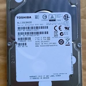 Toshiba AL13SEB600 600GB Enterprise SAS Hard Drive