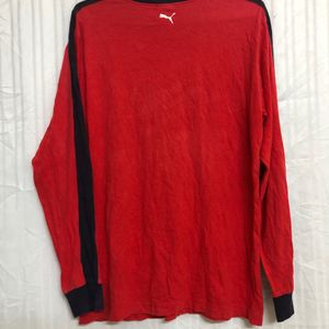 Puma Red Long Sleeve T Shirt