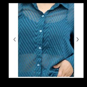 Women's sheer striped shirt