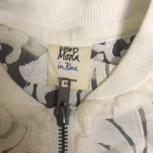 Vero Moda White Organza Bomber Jacket