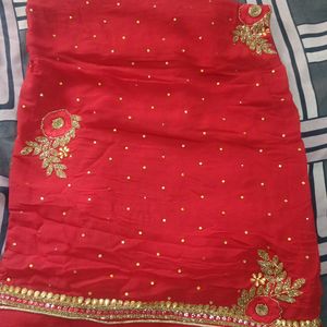 New Hevy Red Colour Saree 😍