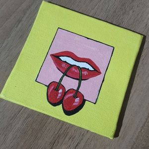 Cherry Lips Canvas