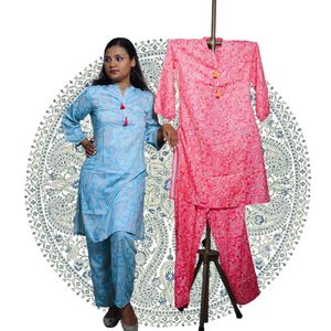 Pink Kurta Coord Set