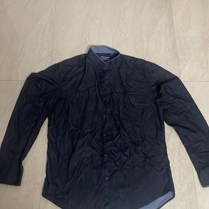 Slim Fit Indigo Nation Black Shirt