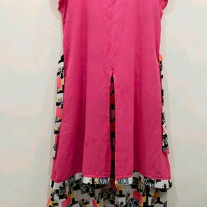 Layered High Low Anarkali Kurta Size M