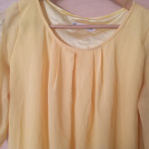 Bloson Yellow Top For Women