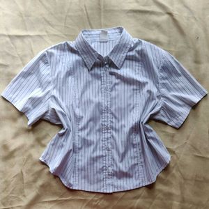 White stripped Boxy Shirt