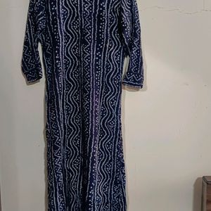 Blue Bandhani Kurta