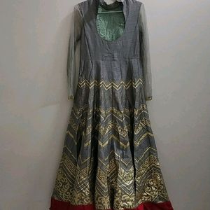 Heavy Readymade Padded Gown With Designer Neck