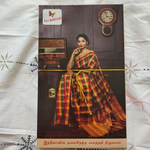 100% Pure Kanchipuram Silk Saree- Bright Red