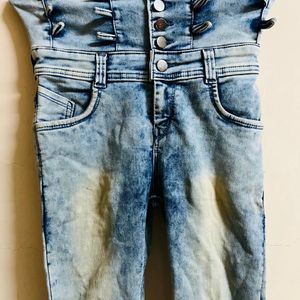 5 Button High Waist Jeans