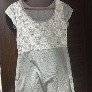 Grey Cotton Top Or Inner for Ladies