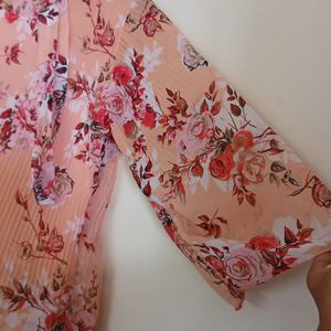 Peach Floral Top