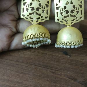 Panash Gold Plated Shaped Jhumka